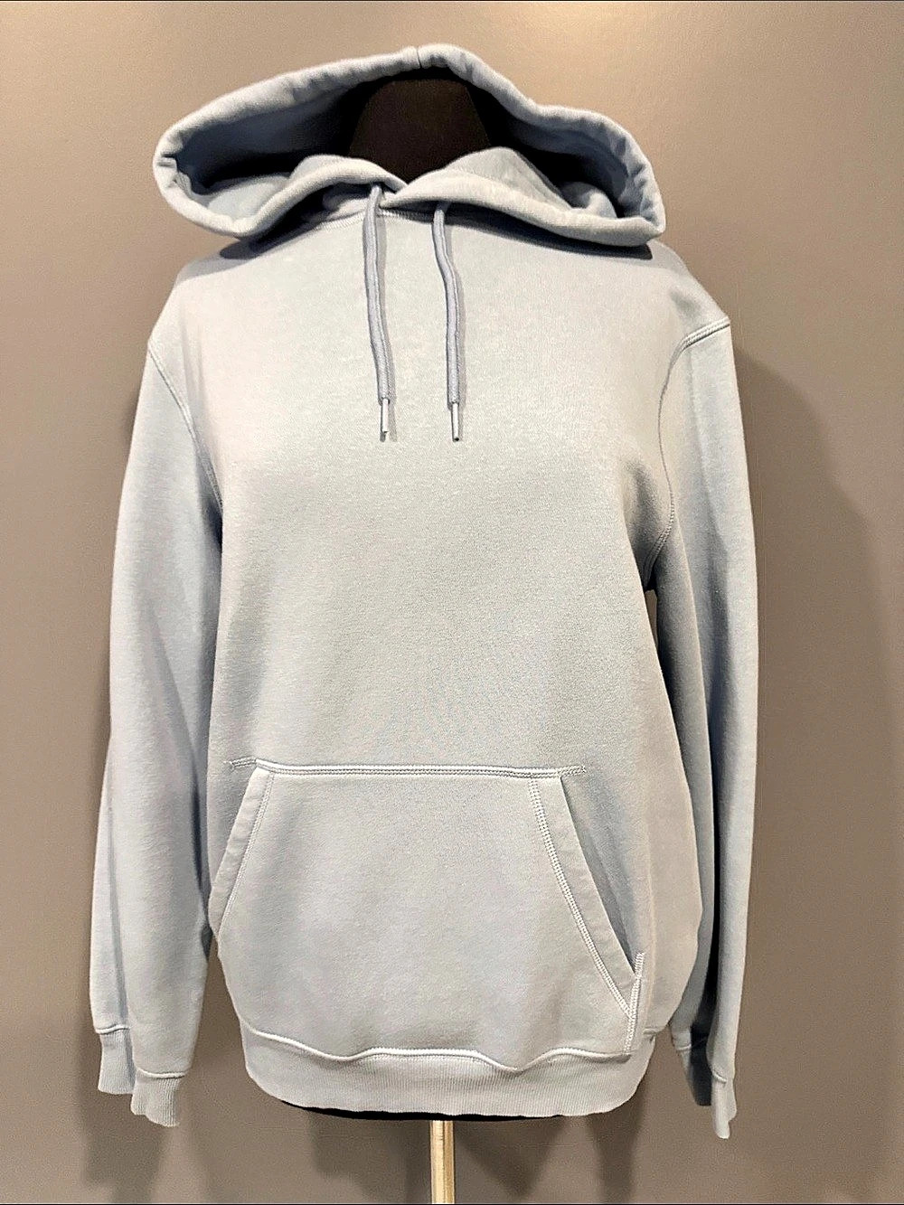 H&M Relaxed Fit Hoodie Gray Pullover Hoodie Size Small
